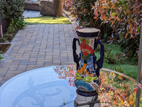Colorful Vase, Talavera Pottery, Mexican Pottery Vase, Small Ceramic Vase, Vase Gift Ideas, Painted Flower Vase