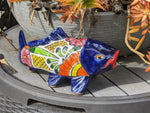 Ceramic Fish, Talavera Pottery, Handmade in Mexico, Fish Home Decor, Garden or Porch Decor, Yard Art, Unique Gift for Fish Lovers