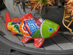 Ceramic Fish, Talavera Pottery, Handmade in Mexico, Fish Home Decor, Garden or Porch Decor, Yard Art, Unique Gift for Fish Lovers