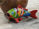 Ceramic Fish, Talavera Pottery, Handmade in Mexico, Fish Home Decor, Garden or Porch Decor, Yard Art, Unique Gift for Fish Lovers