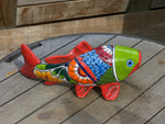 Ceramic Fish, Talavera Pottery, Handmade in Mexico, Fish Home Decor, Garden or Porch Decor, Yard Art, Unique Gift for Fish Lovers