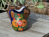 Beverage Pitcher, Handmade Talavera Pottery, Large Pitcher for Water, Lemonade, Drinks, Juice, Home Barware Party Pitcher, Mexican Decor