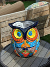 Owl Flower Pot 14" Ceramic Planter, Gorgeous Handmade Talavera Pottery, Outdoor Garden Decor, Home Decor, Unique Gift for Birders