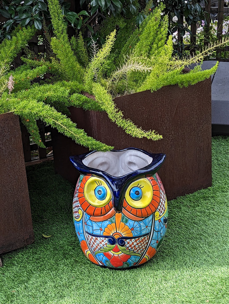 Owl Planter - Extra Large - Multi – Enchanted Talavera