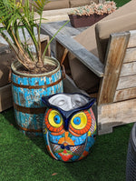 Owl Flower Pot 14" Ceramic Planter, Gorgeous Handmade Talavera Pottery, Outdoor Garden Decor, Home Decor, Unique Gift for Birders