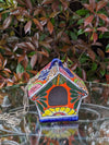 Ceramic Bird Feeder, Talavera Pottery, Decorative Outdoor Hanging Feeder Station, Handmade Mexican Pottery, Attract Wild Birds