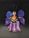 Christmas Ornament, Angel with Flowers, Christmas Angel Home Decor, Handmade Angel Art from Oaxaca Mexico, Christmas Tree Decor