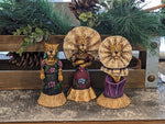 Jaguar Family Home Decor, Mexican Art, 3 Statues of Animal Art, Clay Pottery Originals by Jose Juan Aguilar of Oaxaca, Mexico