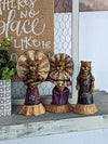 Jaguar Family Home Decor, Mexican Art, 3 Statues of Animal Art, Clay Pottery Originals by Jose Juan Aguilar of Oaxaca, Mexico