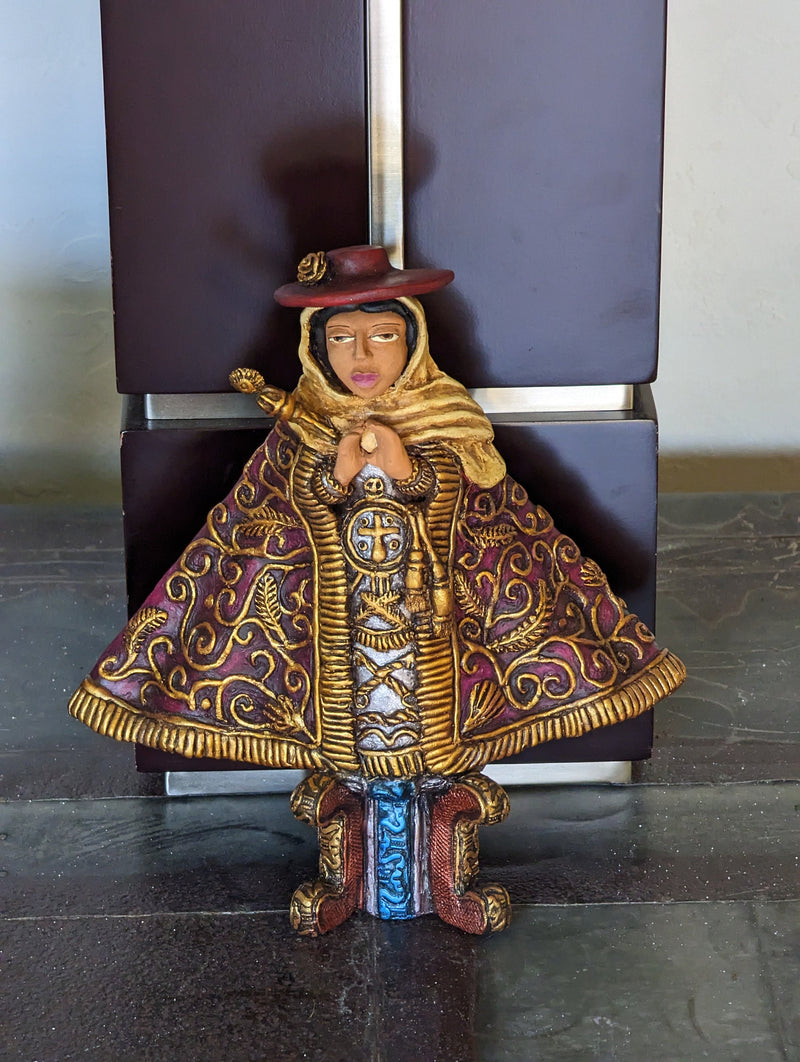 Pilgrim Mexican Art, Handmade Sculpture from Oaxaca Mexico, Shelf Decor / Home Decor, Original Art, Handpainted Figurine