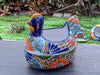 Talavera Chicken Ceramic Planter & Colorful Flower Pot, Handmade Outdoor Decor or Indoor Planter Pot, Colorful Ceramic Mexican Garden Decor