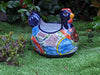 Talavera Chicken Ceramic Planter & Colorful Flower Pot, Handmade Outdoor Decor or Indoor Planter Pot, Colorful Ceramic Mexican Garden Decor