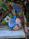 Colorful Sidepot Planter, Talavera Ceramic Flower Pot, Handmade Pottery, Outdoor Garden Decor, Indoor Home Decor, Unique Gift