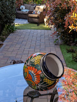 Colorful Sidepot Planter, Talavera Ceramic Flower Pot, Handmade Pottery, Outdoor Garden Decor, Indoor Home Decor, Unique Gift