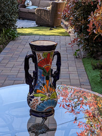 Colorful Vase, Talavera Pottery, Mexican Pottery Vase, Small Ceramic Vase, Vase Gift Ideas, Painted Flower Vase