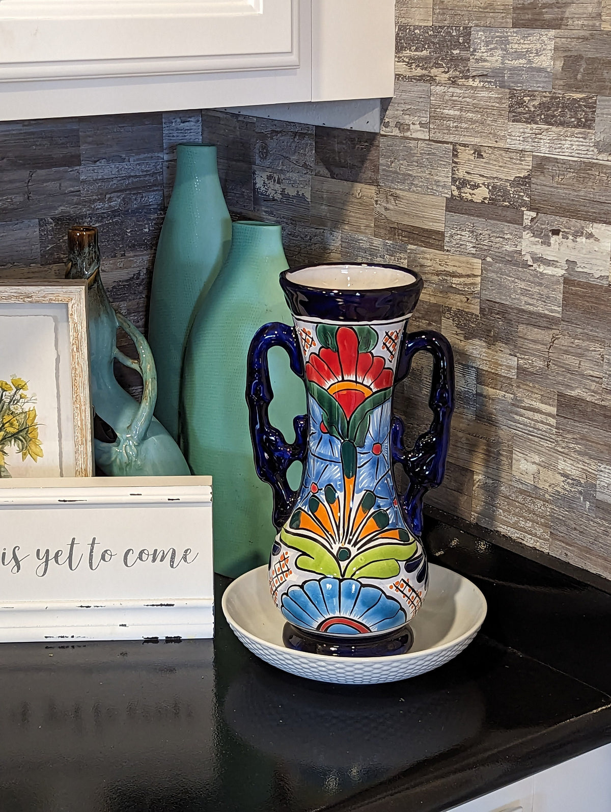 Colorful Vase, Talavera Pottery, Mexican Pottery Vase, Small Ceramic Vase, Vase Gift Ideas, Painted Flower Vase