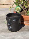 Whistler Planter, Clay Flower Pot, Handmade Mexican Pottery from Atzompa, Mexico, Home Decor, Indoor or Outdoor Decor, Barro Negro Plant Pot