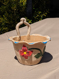 Hanging Planter, Ceramic Flower Pot, Handmade Mexican Pottery from Atzompa, Mexico, Home Decor, Indoor or Outdoor Decor, Charming Plant Pot