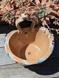Hanging Planter, Ceramic Flower Pot, Handmade Mexican Pottery from Atzompa, Mexico, Home Decor, Indoor or Outdoor Decor, Charming Plant Pot