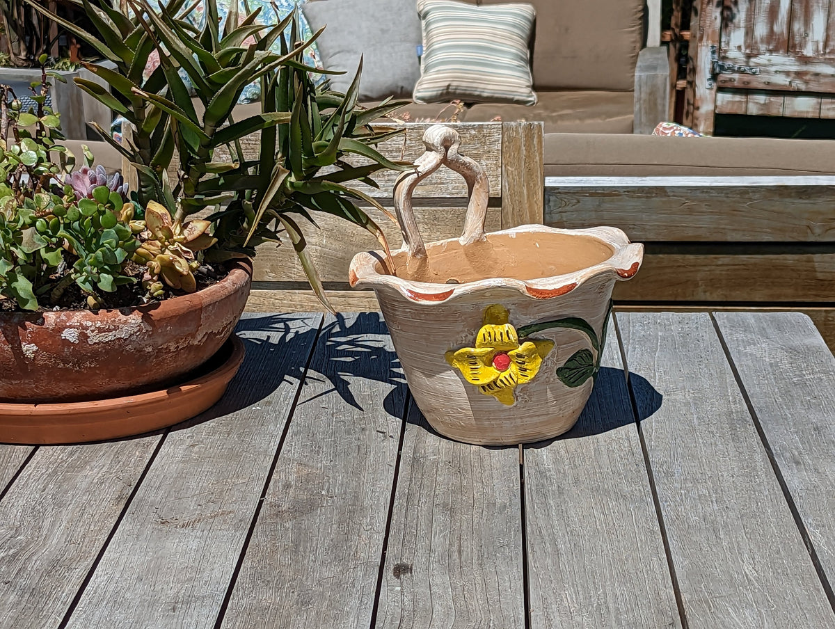 Hanging Planter, Ceramic Flower Pot, Handmade Mexican Pottery from Atzompa, Mexico, Home Decor, Indoor or Outdoor Decor, Charming Plant Pot