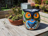 Gorgeous 14" Owl Flower Pot, Talavera Ceramic Planter, Handmade Pottery, Outdoor Garden Decor, Indoor Home Decor, Unique Gift for Birders