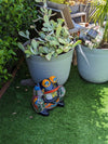 Frog Flower Pot, Colorful Ceramic Planter, Talavera Pottery, Indoor Outdoor Planter, Talavera Pot, Mexican Planter, Handmade Frog Pot, Large