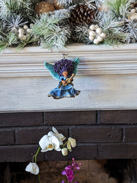Christmas Ornament - Angel with Guitar, Handmade in Oaxaca Mexico, Angel Musician Christmas Decor, Angel Wings, Mexican Art