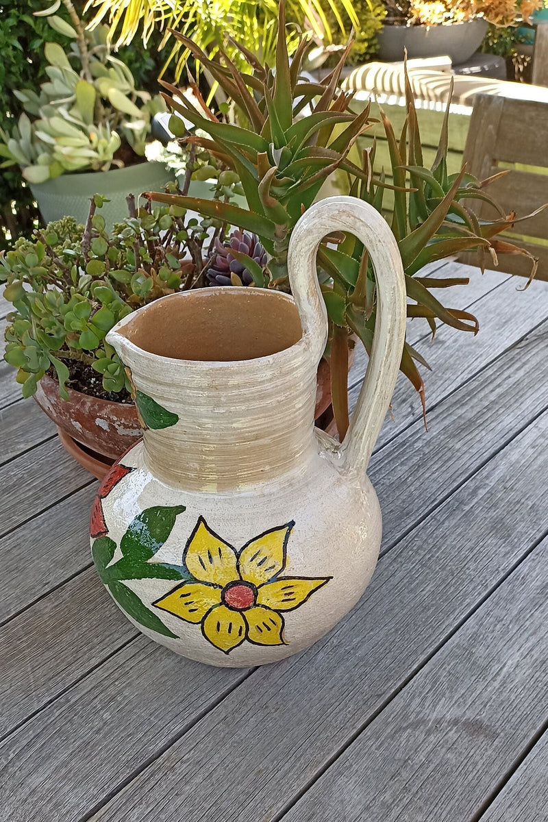 Pitcher Planter, Ceramic Flower Pot, Handmade Mexican Pottery from Atzompa, Mexico, Home Decor, Indoor or Outdoor Decor, Charming Plant Pot