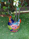 Ceramic Rooster, Talavera Pottery, Handmade in Mexico, Outdoor Home Decor, Garden or Porch Decor, Yard Art, Unique Gift for Chicken Lovers