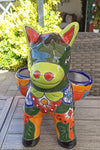 Talavera Donkey Planter is Mexican Pottery, Ceramic Planter Pot for Indoor Home Decor or Outdoor Garden Decor, Hand Painted Burro Flower Pot