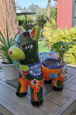 Talavera Donkey Planter is Mexican Pottery, Ceramic Planter Pot for Indoor Home Decor or Outdoor Garden Decor, Hand Painted Burro Flower Pot