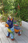 Talavera Donkey Planter Mexican Pottery, Ceramic Planter Pot for Indoor Home Decor or Outdoor Garden Decor, Hand Painted Burro Flower Pot