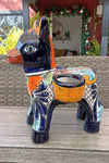 Talavera Donkey Planter Mexican Pottery, Ceramic Planter Pot for Indoor Home Decor or Outdoor Garden Decor, Hand Painted Burro Flower Pot