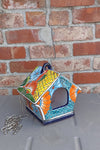 Ceramic Bird Feeder, Talavera Pottery, Decorative Outdoor Hanging Feeder Station, Handmade Mexican Pottery, Attract Wild Birds