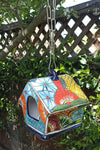 Ceramic Bird Feeder, Talavera Pottery, Decorative Outdoor Hanging Feeder Station, Handmade Mexican Pottery, Attract Wild Birds