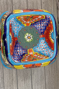 Ceramic Dog Dish, Talavera Pottery, Gorgeous Pet Food Bowl, Mexican Dog Bowl, Hand Painted Dog Lover Home Decor or Gift, Medium Sized Dogs