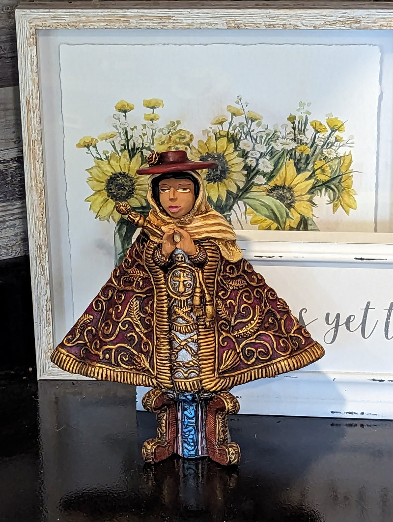 Pilgrim Mexican Art, Handmade Sculpture from Oaxaca Mexico, Shelf Decor / Home Decor, Original Art, Handpainted Figurine