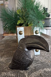 Toucan Home Decor, Barro Negro Black Clay, Handmade Mexican Pottery from San Bartolo near Oaxaca, Mexico