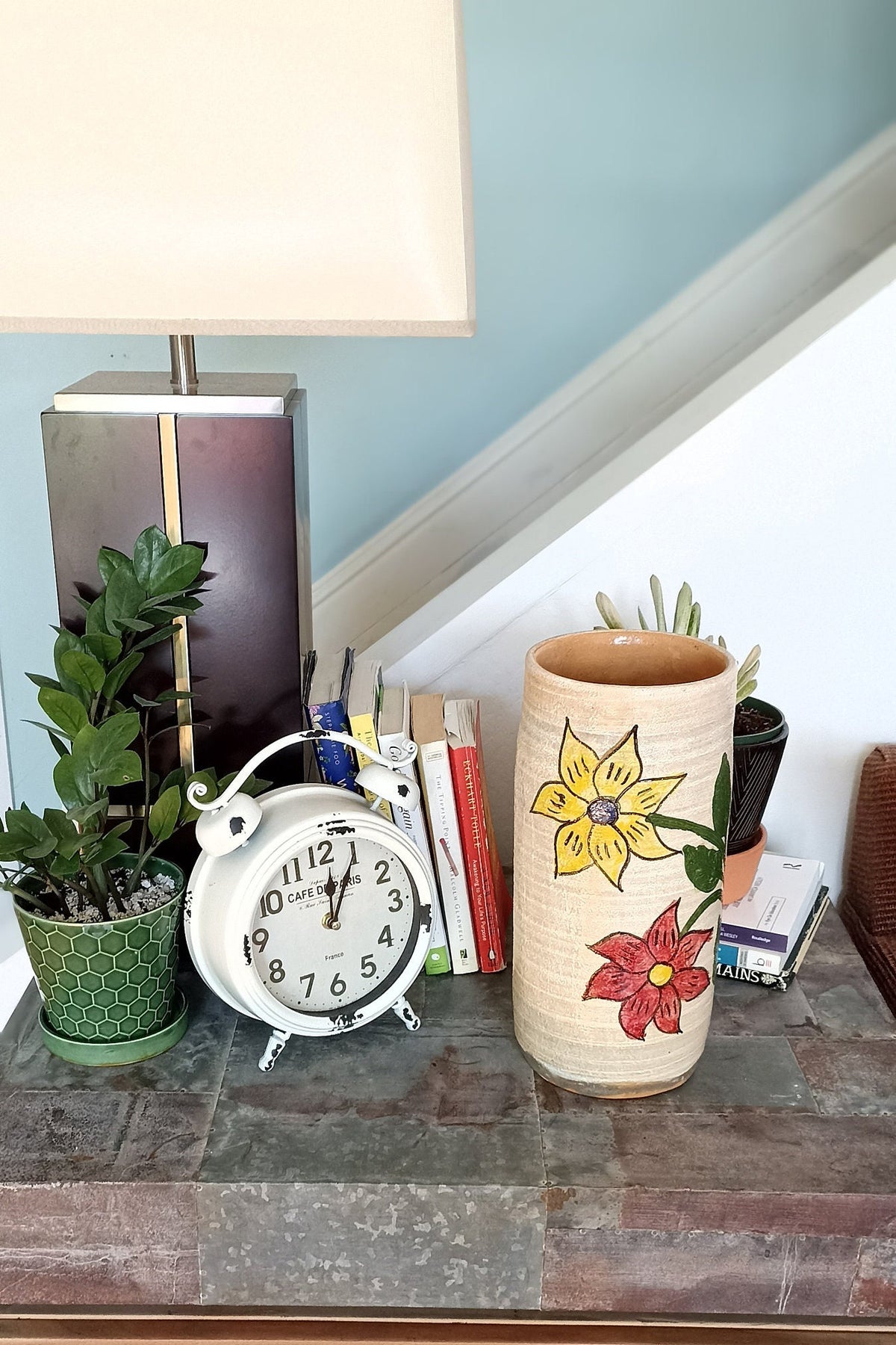 Ceramic Floral Planter for Outdoor Decor, Home Decor, Shelf Decor, Mexican Pottery, Handmade Flower Pot or Indoor Planter, Dried Flower Vase