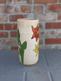 Ceramic Floral Planter for Outdoor Decor, Home Decor, Shelf Decor, Mexican Pottery, Handmade Flower Pot or Indoor Planter, Dried Flower Vase