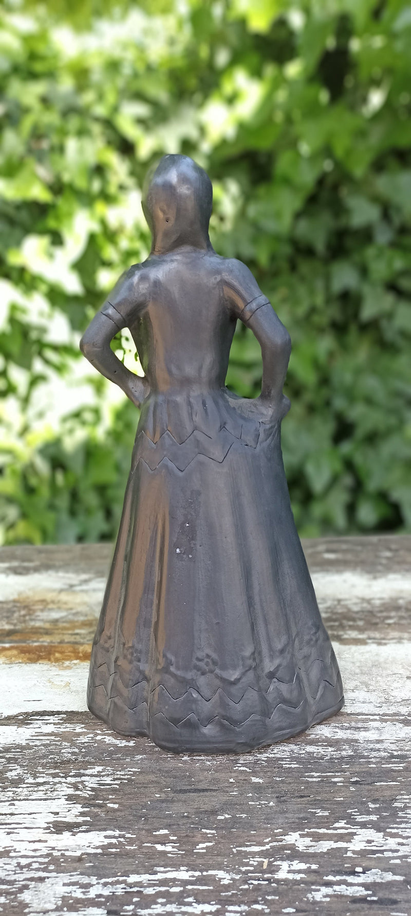 Dancing Lady Home Decor, Stunning Barro Negro Black Clay Handmade Mexican Pottery from San Bartolo near Oaxaca, Mexico