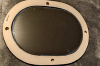 Bathroom Mirror, Talavera Wall Decor, Lillies Vanity Mirror, Oval Decorative Mirror, Ceramic Mirror Can Hang Vertically or Horizontally