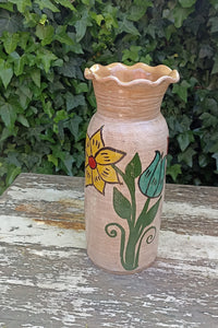 Ceramic Floral Planter for Outdoor Decor, Home Decor, Shelf Decor, Mexican Pottery, Handmade Flower Pot or Indoor Planter, Dried Flower Vase