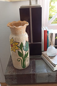 Ceramic Floral Planter for Outdoor Decor, Home Decor, Shelf Decor, Mexican Pottery, Handmade Flower Pot or Indoor Planter, Dried Flower Vase
