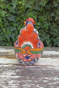 Ceramic Rooster, Talavera Pottery, Handmade in Mexico, Home Decor, Outdoor Garden or Porch Decor, Yard Art, Unique Gift for Chicken Lovers