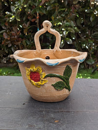 Hanging Planter, Ceramic Flower Pot, Handmade Mexican Pottery from Atzompa, Mexico, Home Decor, Indoor or Outdoor Decor, Charming Plant Pot