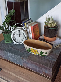 Succulent Planters, Talavera Pottery, Indoor Windowsill Planter, Cute Succulent Planter Box, Herb Planters Indoor, Red & Yellow Flower