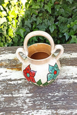 Planter+ Handles, Ceramic Flower Pot, Handmade Mexican Pottery from Atzompa, Mexico, Home Decor, Indoor or Outdoor Decor, Charming Plant Pot