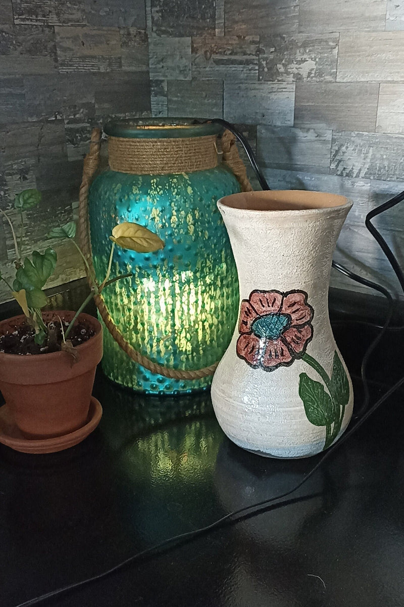 Decorative Flower Vase, Handmade Mexican Pottery from Atzompa, Mexico, Home Decor, Indoor or Outdoor Decor, Charming Plant Pot