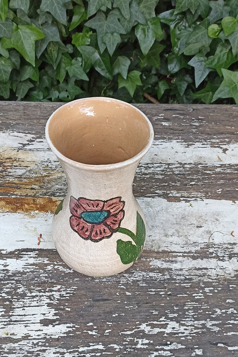 Decorative Flower Vase, Handmade Mexican Pottery from Atzompa, Mexico, Home Decor, Indoor or Outdoor Decor, Charming Plant Pot